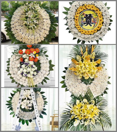 山东青岛平度市灰埠镇城子南村花圈速递